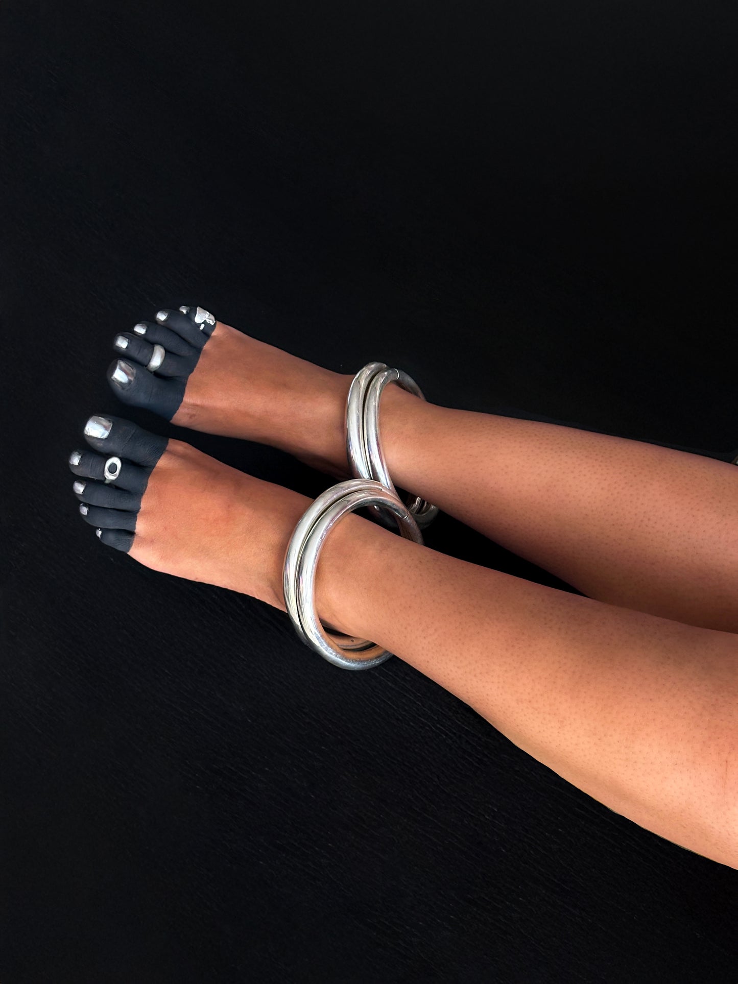 Oversized Ankle Silver Bangle